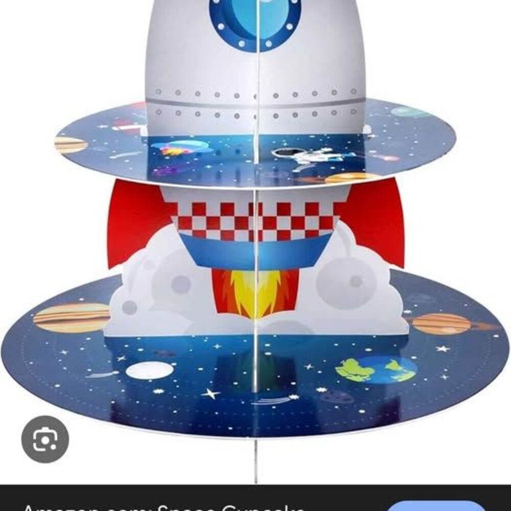 Space Rocket Planet Party Decorations Birthday Theme
